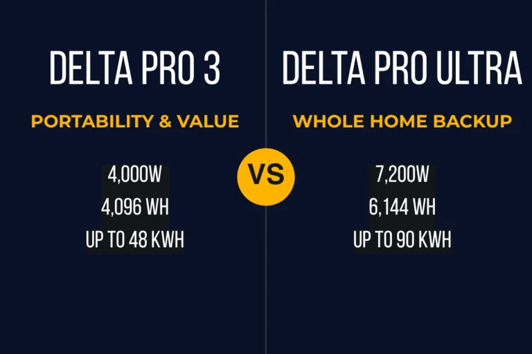 EcoFlow Delta Pro 3 vs Delta Pro Ultra Comparison